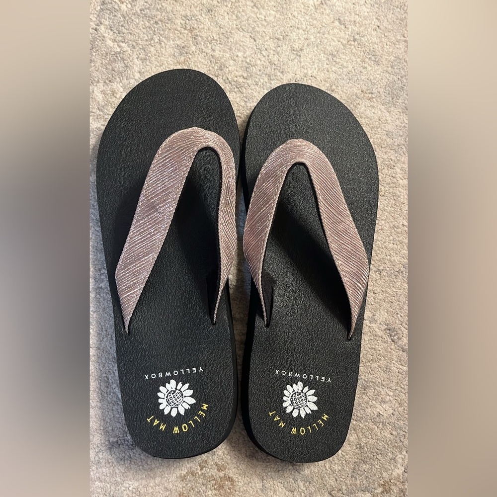 Yellow Box Black and Tan Sandals